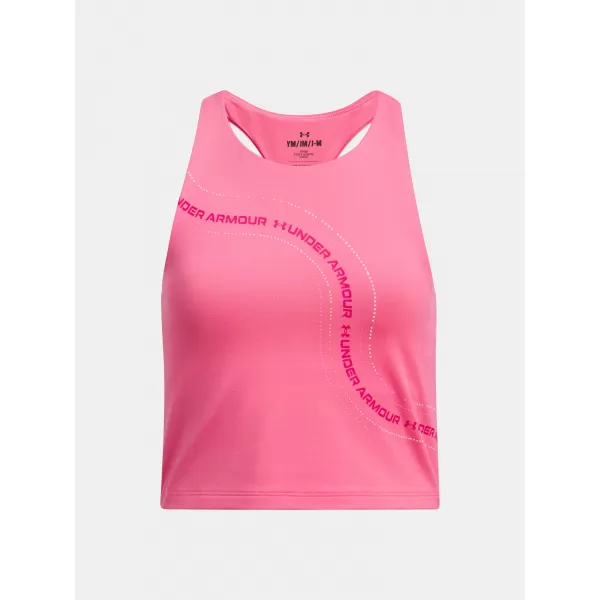  Tanktop für Mädchen UNDER ARMOUR G MOTION BRANDED CROP TANK 1390079-672 ROSA 