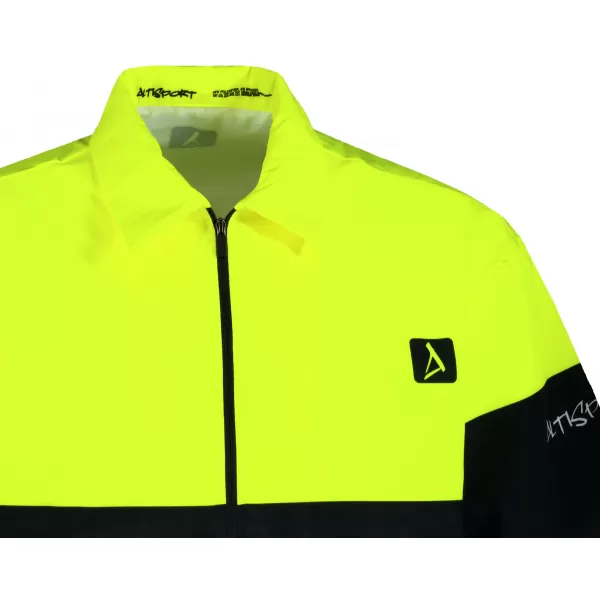  Premium-Herrenhemd ALTISPORT VOJ/ALM051KOS01 NEONGELB/GRAU 