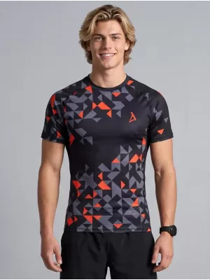 Funktionelle Kompression von Männern t -Shirt Premium ALTISPORT VOJ/ALM108TR04 SCHWARZ -ORANGE