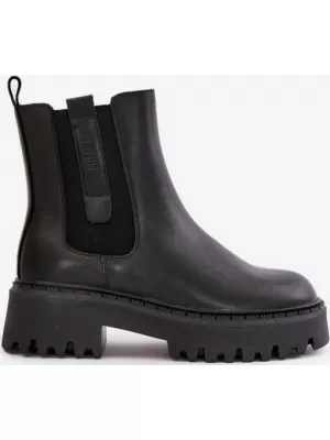 Isolierte Lederschuhe für Damen BIG STAR OO274A386 SCHWARZ Big Star Shoes