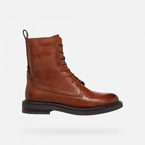  Damen-Stiefeletten GEOX G004555 HELLBRAUN 