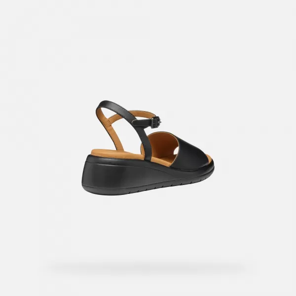  Damensandalen GEOX MELICONIA SCHWARZ 