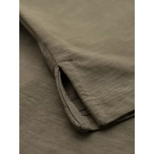  Herren t -Shirt mit einem Kragen OMBRE OM-POWS-0142 DUNKLE OLIVE 