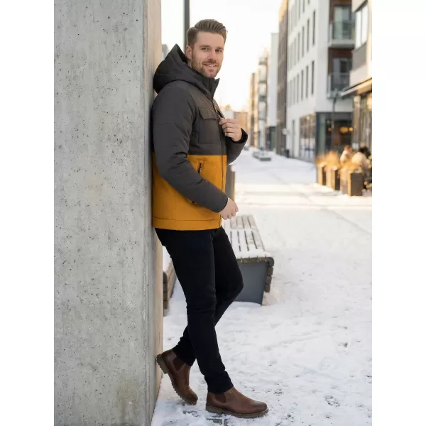  Herren-Winterjacke KIXMI VOLKER SENF 
