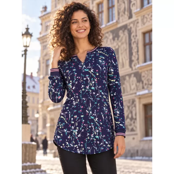  Langes T-Shirt für Damen ALTISPORT GUSSIE DUNKELBLAU 