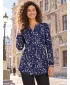 Langes T-Shirt für Damen ALTISPORT GUSSIE DUNKELBLAU