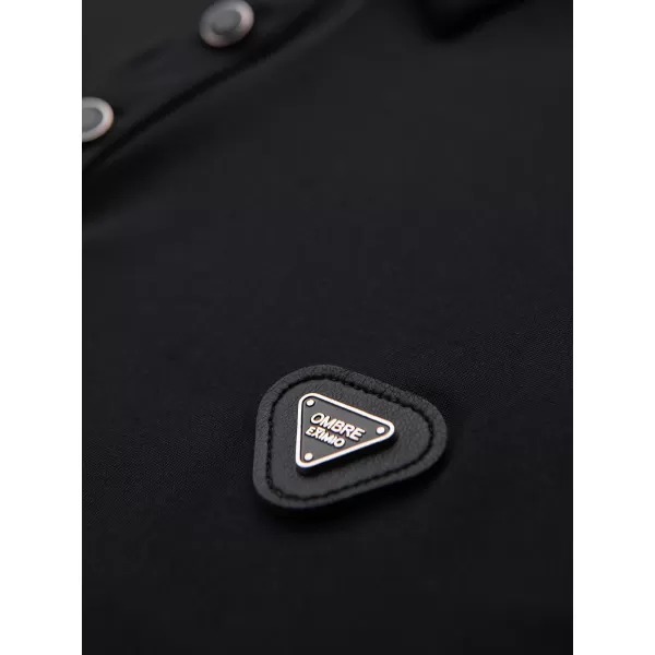 Hemd OMBRE OM-POLS-0139 SCHWARZ 