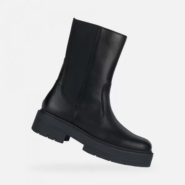  Damen-Stiefeletten GEOX SPHERICA EC7 SCHWARZ 