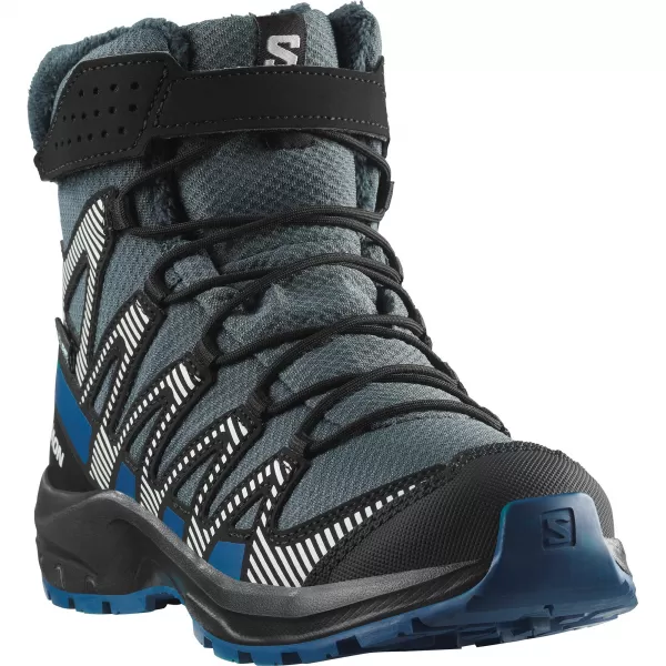  Kinderschuhe SALOMON XA PRO V8 WINTER WATERPROOF J TURBULENZ/SCHWARZ/DUNKELBLAU 