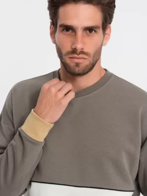 Herren-Sweatshirt OMBRE B1673 KHAKI