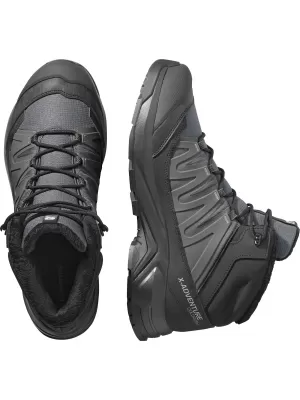 Herrenschuhe SALOMON X-ADVENTURE COLDRUSH WATERPROOF ASPHALT/SCHWARZ/LEGIERUNG