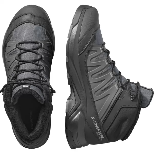  Herrenschuhe SALOMON X-ADVENTURE COLDRUSH WATERPROOF ASPHALT/SCHWARZ/LEGIERUNG 