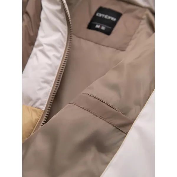  Jacke OMBRE OM-JALP-0296 BEIGE UND WEIß 