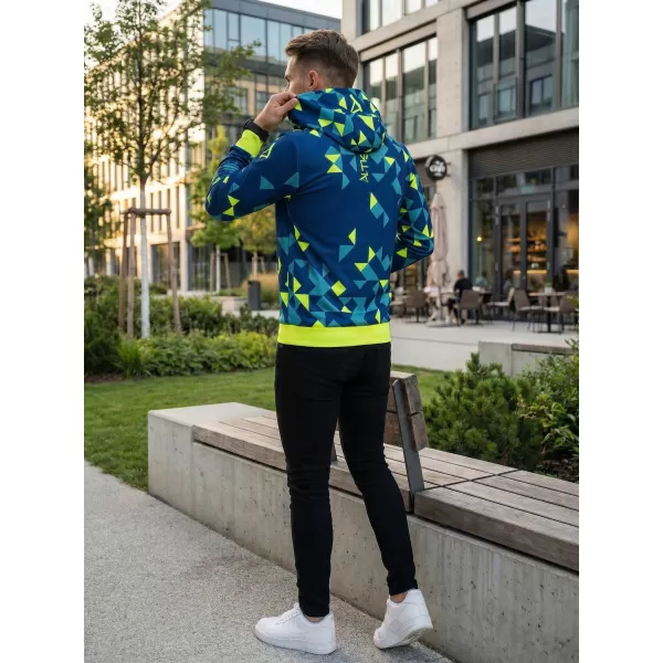  Hochwertiges Funktions-Sweatshirt für Herren ALTISPORT VOJ/ALM108MI01 MARINE-NEONGELB 
