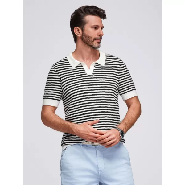  Herren t -Shirt OMBRE OM-POSS-0161 SCHWARZ UND WEIß 