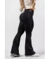 Formende, nahtlose, ausgestellte Leggings FLOW SEAMLESS 498 BLACK Nebbia
