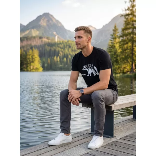  Herren t -Shirt mit kurzen Ärmeln ALTISPORT ALM193129 SCHWARZ 