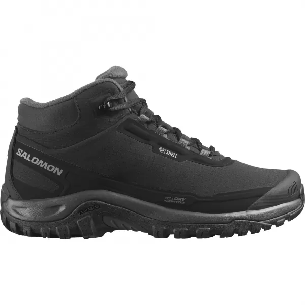  Herrenschuhe SALOMON SHELTER WATERPROOF SCHWARZ/ASPHALT/CASTLEROCK 