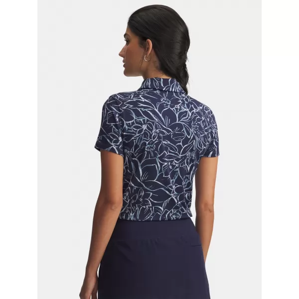  Damen-T-Shirt UNDER ARMOUR UA PLAYOFF 3.0 PRINTED POLO 1387148-411 BLAU 