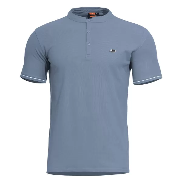  T-Shirt PENTAGON LEVANTES HENLEY T-SHIRT STRIPES K09025 MORGENBLAU 