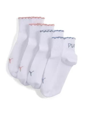 Socken PUMA GIRLS SCALLOP EDGE QUAR 94723501 WEIß/ROSA