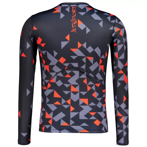  Hochwertiges funktionelles Kompressionsshirt für Herren ALTISPORT VOJ/ALM108TR03 SCHWARZ-ORANGE 