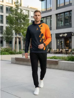 Funktionaler Sweatshirt -Premium von Männern ALTISPORT VOJ/ALM112MI01 SCHWARZFLUO ORANGE
