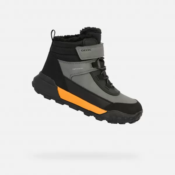  Winterstiefel für Jungen GEOX TREKKYUP B ABX J46MBE0MEMSC0036 SCHWARZ 
