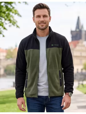 Fleece-Sweatshirt für Herren ALTISPORT GAMEL KHAKI