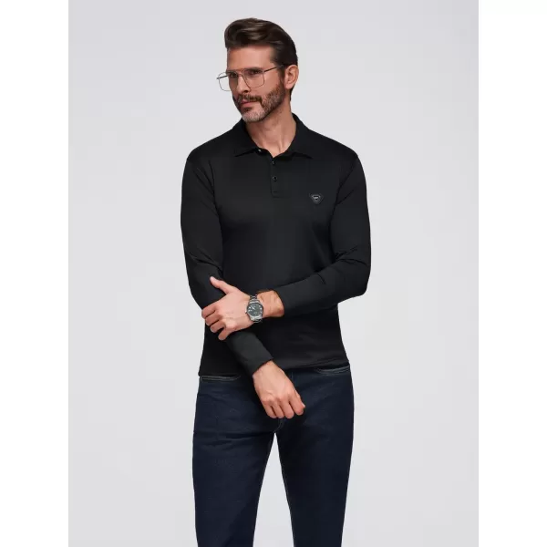  Hemd OMBRE OM-POLS-0139 SCHWARZ 