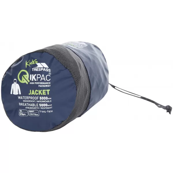  Wasserdichte Kinderjacke TRESPASS QIKPAC X MARINE/CARBON 