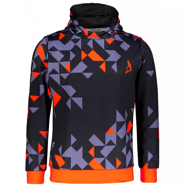 Hochwertiges Funktions-Sweatshirt für Herren ALTISPORT VOJ/ALM108MI01 SCHWARZ-ORANGE 