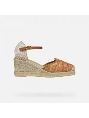 Damensandalen GEOX GELSA LOW HELLBRAUN