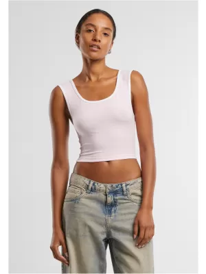 Damen-Tanktop URBAN CLASSICS TB7486A ERRÖTETES ROSA/WEIß/WEIß/SCHWARZ
