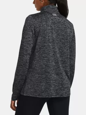 Damen-Sweatshirt UNDER ARMOUR TECH 1/2 ZIP- TWIST SCHWARZ
