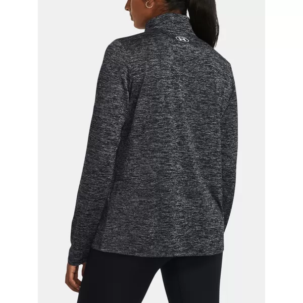  Damen-Sweatshirt UNDER ARMOUR TECH 1/2 ZIP- TWIST SCHWARZ 
