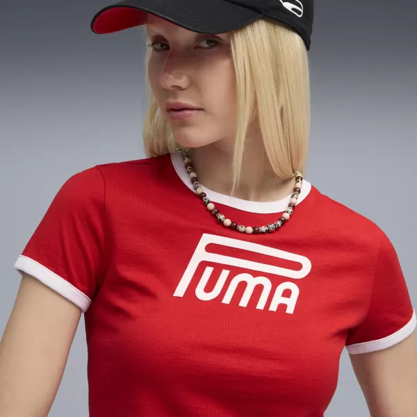  Damen-T-Shirt PUMA FUTURE FÜR ALLE ZEITEN ROT 