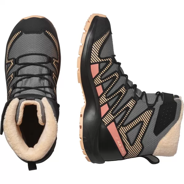  Kinderschuhe SALOMON XA PRO V8 WINTER WATERPROOF J ZINN/SCHWARZ/PFIRSICHFLAUM 