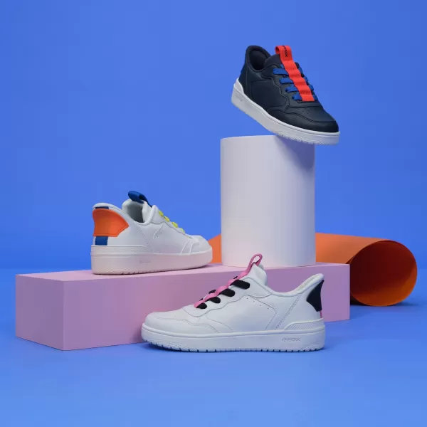  Mädchen-Sneaker GEOX WASHIBA FAST IN J56NSA05415C0563 WEIß 