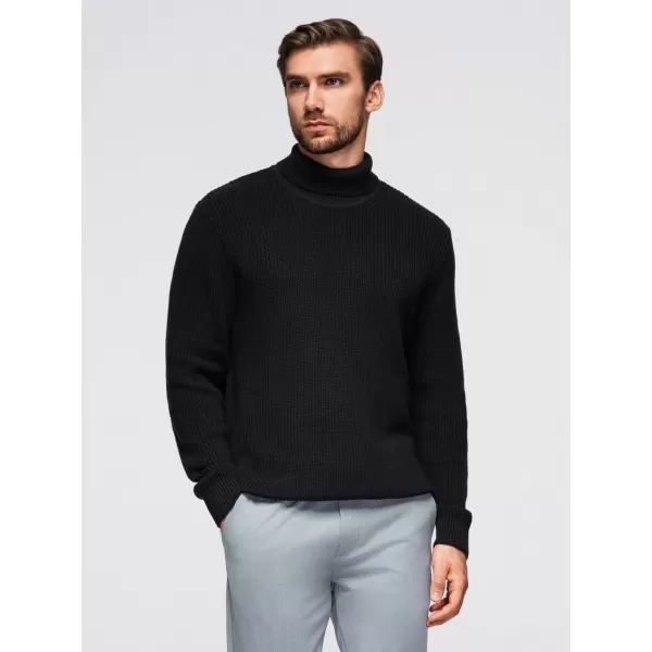  Herrenpullover OMBRE OM-SWTN-0162 SCHWARZ 
