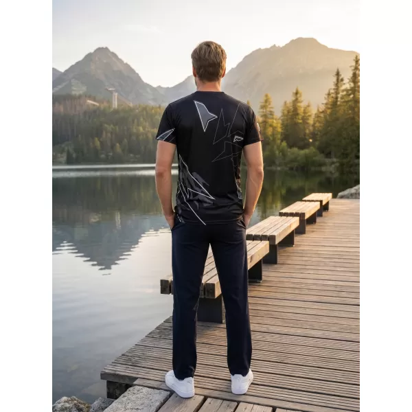  Herren Freizeithemd Premium ALTISPORT VOJ/ALM123TR06 SCHWARZ UND WEIß 