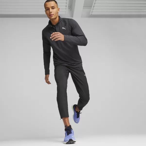  Herren -Sweatshirt PUMA RUN CLOUDSPUN KNIT 1/2 ZIP 52327201 PUMA SCHWARZ 
