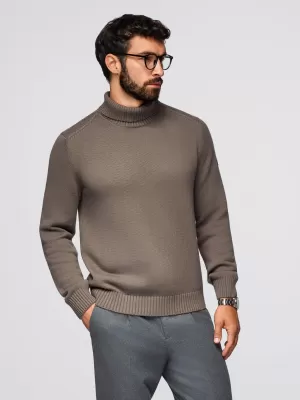 Herrenpullover OMBRE OM-SWTN-0163 GRAUBRAUN