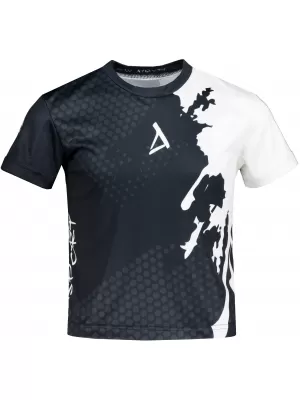Funktionaler t -Shirt -Prämie von Kindern ALTISPORT VOJ/ALM112TR01 SCHWARZ-WEIß