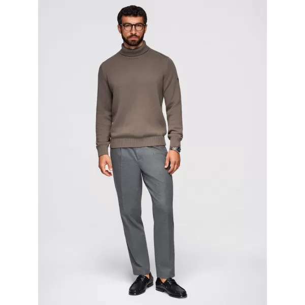  Herrenpullover OMBRE OM-SWTN-0163 GRAUBRAUN 