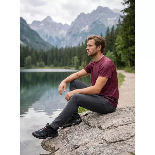  Herren Freizeithemd Premium ALTISPORT VOJ/ALM121TR06 WEINROT 