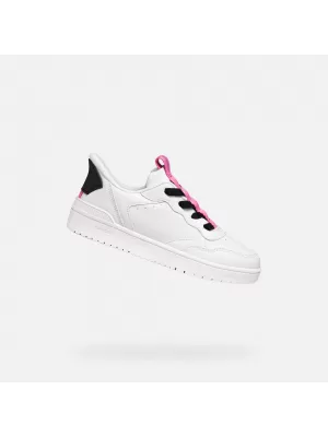 Mädchen-Sneaker GEOX WASHIBA FAST IN J56NSA05415C0563 WEIß