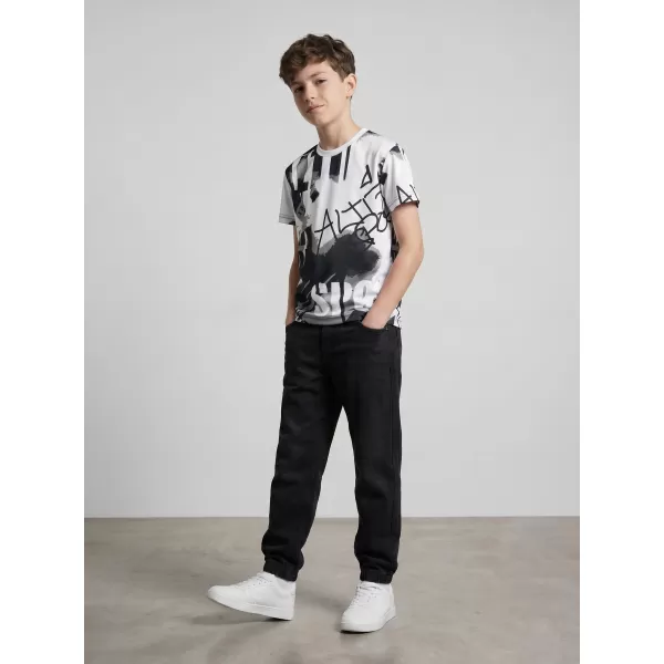  Funktionaler t -Shirt -Prämie von Kindern ALTISPORT VOJ/ALK076TR01 WEIß -UND -SCHWARZ 