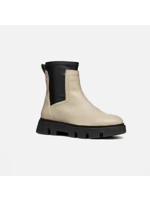 Damen-Schnürschuhe GEOX VILDE CREMIG