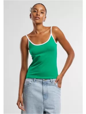 Damen-Tanktop URBAN CLASSICS TB7485A FROSCH GRÜN/WEIß/WEIß/SCHWARZ